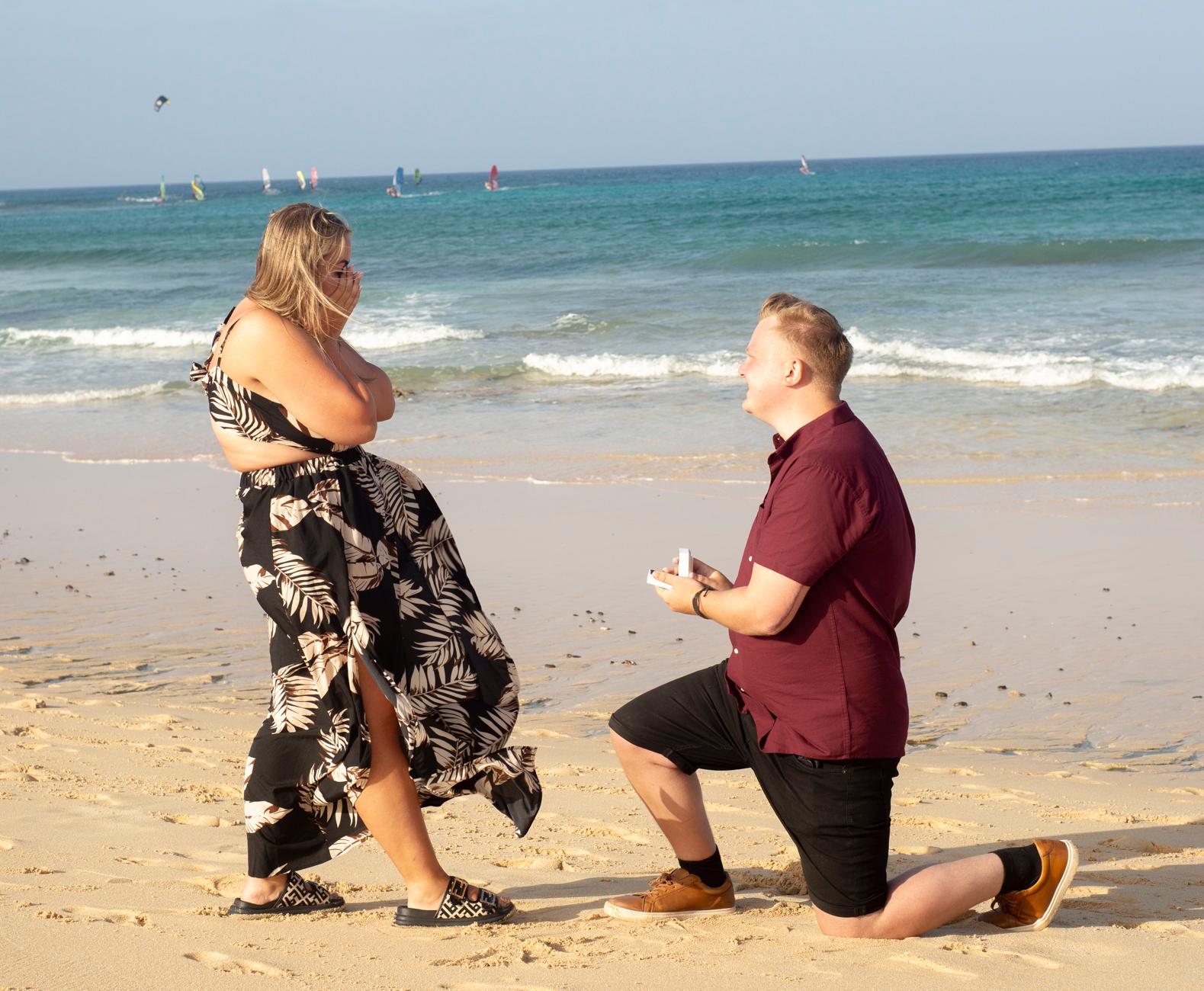 Dünen von Fuerteventura: Heiratsantrag mit Fotoshooting
