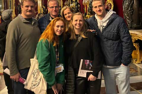 Royal Palace of Madrid and Plaza de Oriente on a sunny day