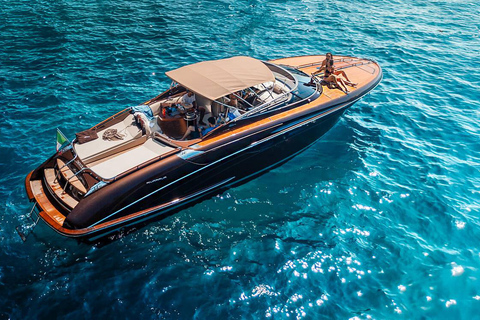 From Naples: Luxury Boat Experience in the Capri Sea, with snorkeling From Naples: Luxury Boat Experience in the Capri sea, with snorkeling