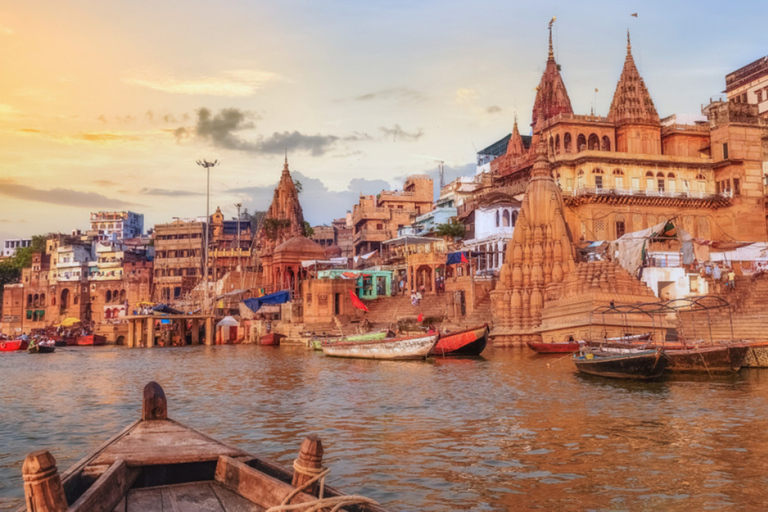 Varanasi: Private City Day Tour with Ganges Boat RidePrivate AC Cab, Live Tour Guide, Entry Fees &amp; Boat Ride