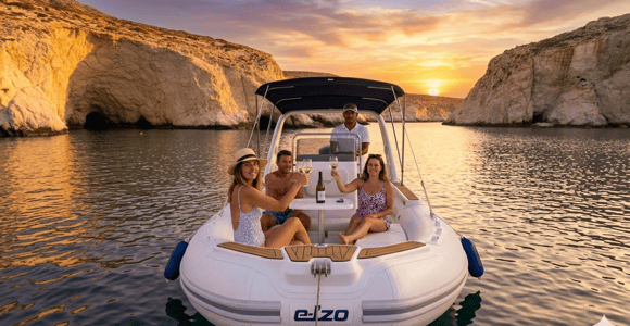 Milos: Kleftiko & Tsigrado RIB Tour with Snacks & Drinks