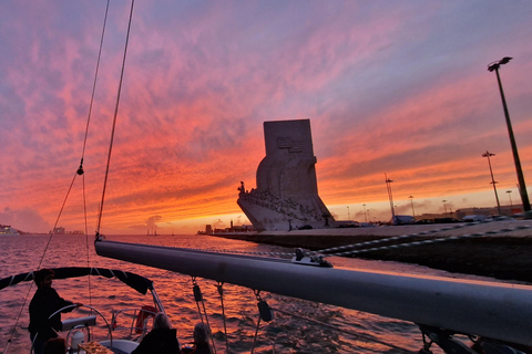 Lisbon: Sunset Sailing with Portuguese Wine and HistoryShared Sunset Tour