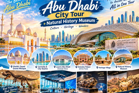 Abu Dhabi:Heritage,Culture With Natural Historical Museum Dubai: Abudhabi City tour with English Speaking Driver