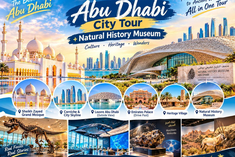 Abu Dhabi:Heritage,Culture With Natural Historical Museum Dubai: Abudhabi Shared Tour With Hotel Pickup