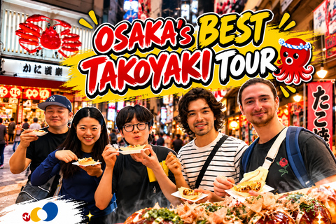 Osaka: Dotonbori Takoyaki Tour – Taste 5 & Become an Expert!