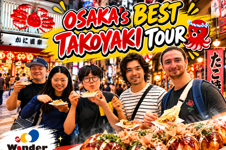 Osaka: Dotonbori Takoyaki Tour – Taste 5 & Become an Expert!