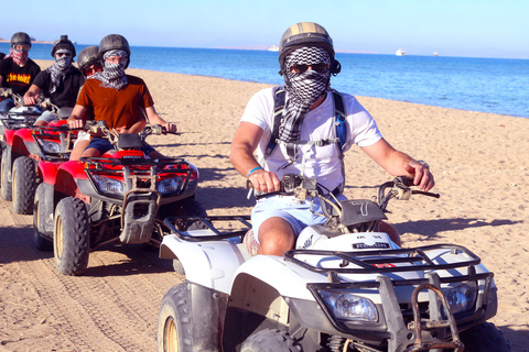 Hurghada: Passeio de quadriciclo pelo deserto e pelo Mar VermelhoGrupo especial privado - Passeio de quadriciclo e camelo de 1 hora