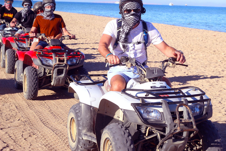 Hurghada: Quad Bike Tour of the Desert and Red Sea Pickup from Makadi Bay