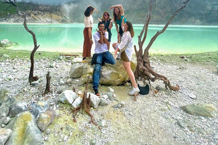 Bandung: White Crater, Scenic Tea Plantations & Hot Spring Open Tour: White Crater & Surroundings areas. with Tickets