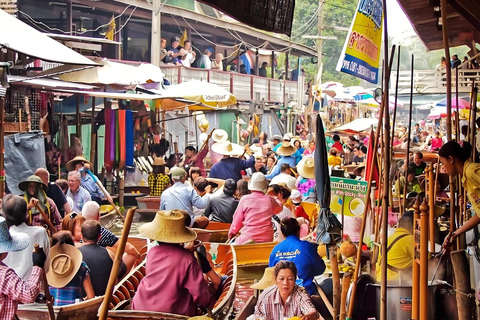 Bangkok: Railway & Floating Market with Sunset Cruise Buffet