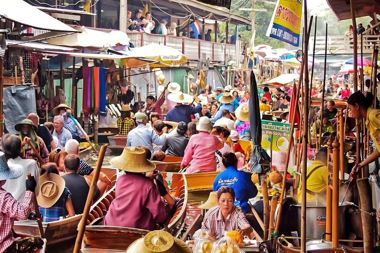 Bangkok: Railway & Floating Market with Sunset Cruise Buffet