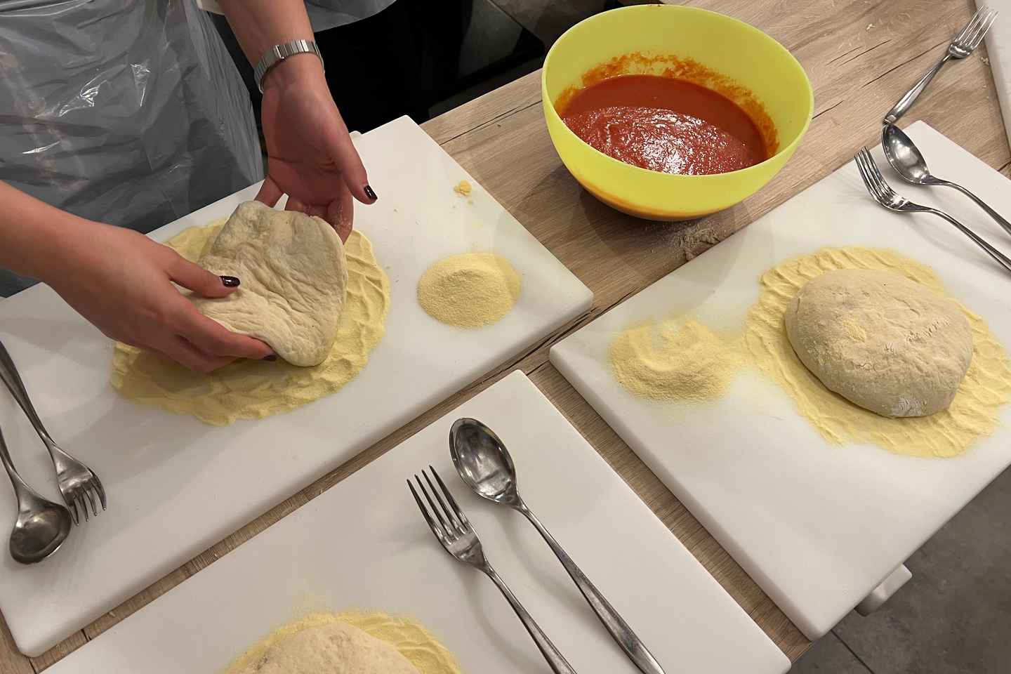 Róm: Pizzagerðarnámskeið með víni og Tiramisu