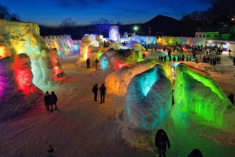Sapporo: Lake Shikotsu Ice Festival, Snow Fun & Buddha Tour Shared Tour, Meet at Sapporo Station