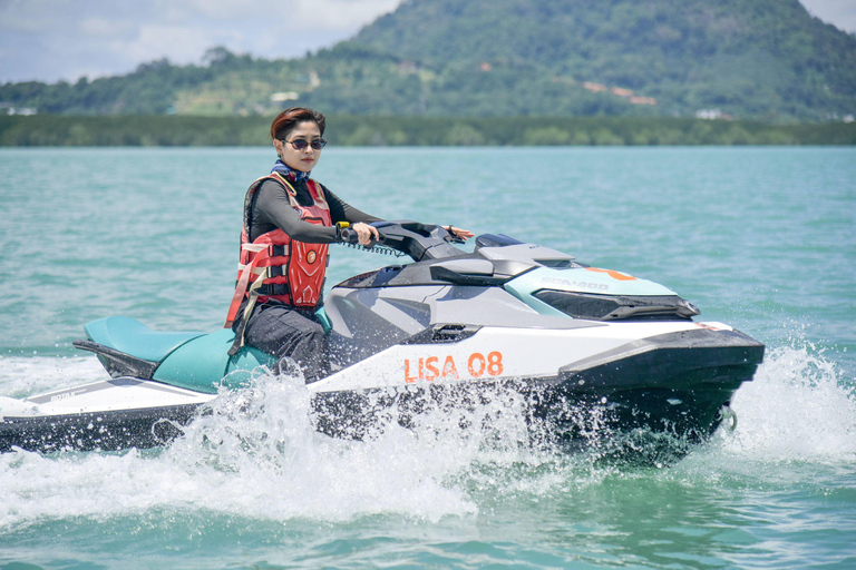 Phuket: Jet Ski 5-7 Island Hopping & Ethical Elephant Visit Shared Ride (Rider + Passenger) | 2H - 5 Stop Experience