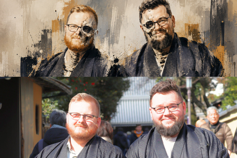 Kyoto: Gion Photo Tour with Anime & Skeleton Art Edits
