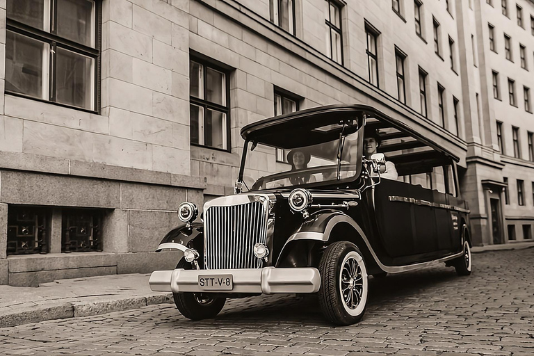 Riga: Electric Car Tour with Wine and Cheese Tasting