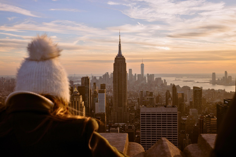 NYC: Biglietto per il ponte di osservazione Top of the RockBiglietto VIP con ingresso programmato e The Beam Experience