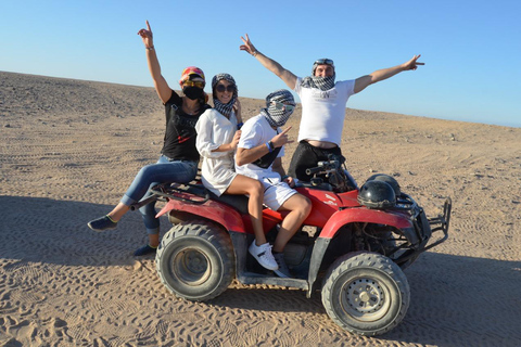 Hurghada: guida ATV e visita della MONTAGNA DI SABBIAMattina in ATV (servizio di prelievo in hotel fuori Hurghada)