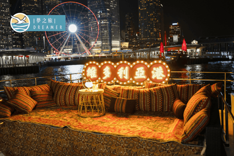 Hong Kong: 100-Mins Victoria Harbour Yacht Tour & Drinks 100 mins Immersion Cruise Symphony of Lights (Tsim Sha Tsui)