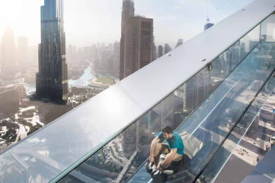 Dubai: Sky Views Observatory Eintritt mit Glasrutsche & Essen