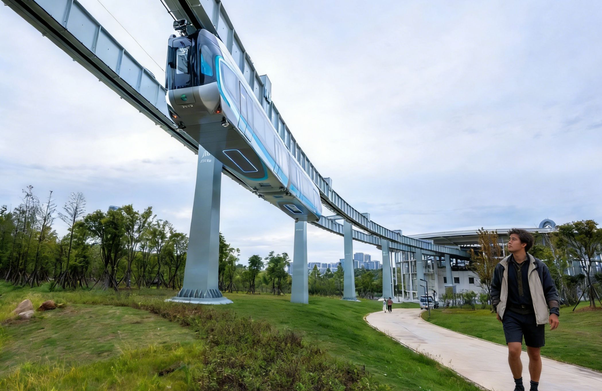 Halbtagestour: Wuhan Sky Train & Gelber Kranich-Turm