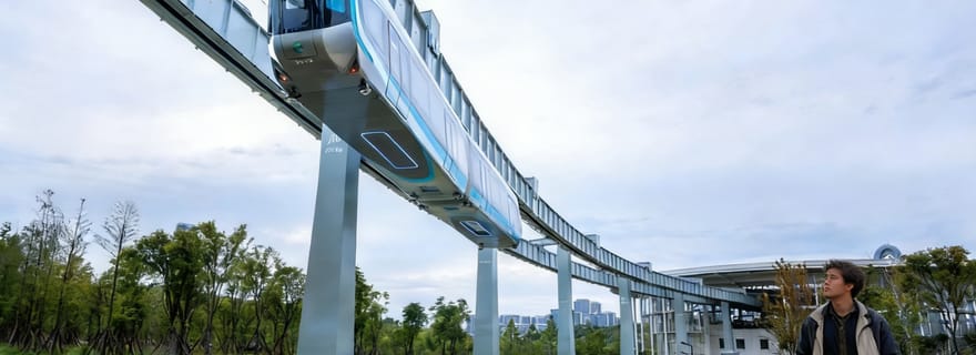 Incroyable train aérien : visite immersive de la tour de la Grue jaune
