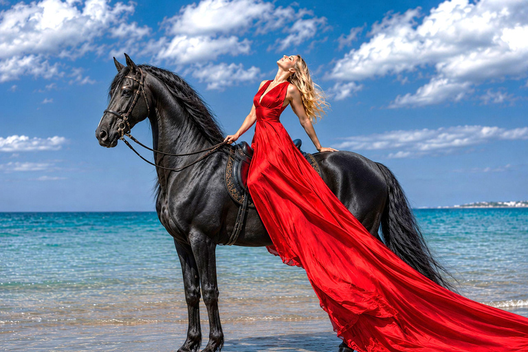 Sea & Desert Horse Riding Tour & Optional Private Photoshoot 2-Hour Horse Ride — Without Transfer (Entry Ticket Only)
