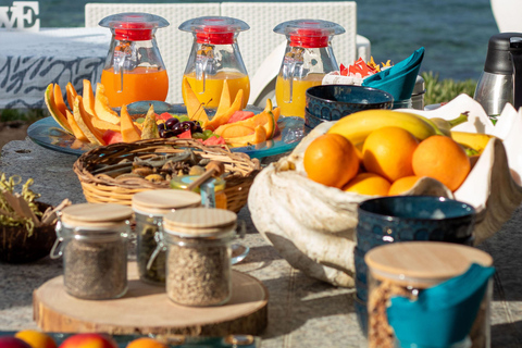 Golfo Aranci: transparent or traditional kayak, dolphins, and aperitif Sunset Tour in a Traditional Kayak with Aperitivo and Dolphins