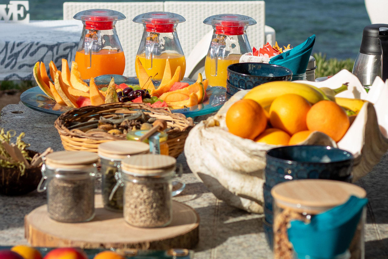 Golfo Aranci: transparent or traditional kayak, dolphins, and aperitif Sunset Tour in a Traditional Kayak with Aperitivo and Dolphins