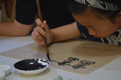 Beijing Wangfujing kalligrafieles in de buurt van de Verboden Stad1 uur kalligrafieles