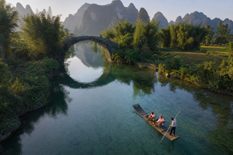 YangShuo: Yulong River Bamboo Raft Ticket with Route Options Jinlong Bridge to Jiuxian 60 Minutes | Up to 2 People