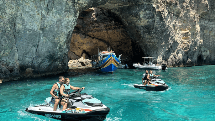 Jetski-Safari-Tour – Entdecken Sie die verborgenen Schätze von Comino und Gozo!