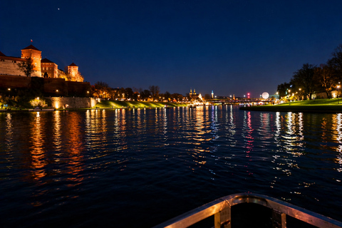 Krakow: Sunset & Night Cruise on a Traditional Wooden Boat