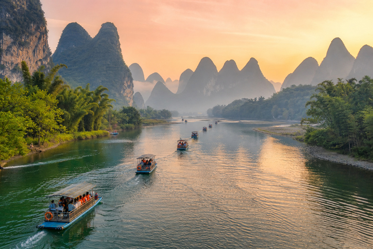 Yangshuo: Li River Bamboo Raft Tickets with Route Options Yangdi to Xingping: Full Scenic One-Way Route