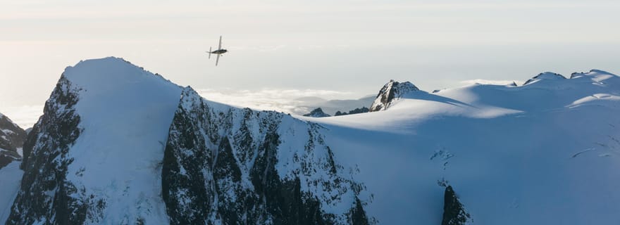 Au départ de Queenstown : Vol panoramique et randonnée guidée au glacier Josef
