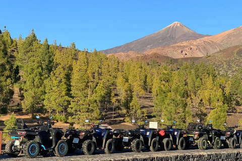 Fyrhjulingstur i solnedgången på Teide på TeneriffaDubbel Quad - Med Pick Up