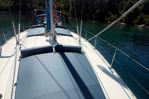 From Skopelos: Relaxed Open-Sail Day with Swimming & SUP Private Sailing Experience