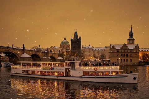 Advent Boat Cruise trough Prague with Sweets and Hot Drinks