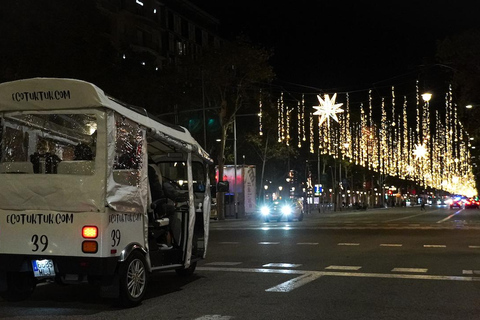 Barcelona: Private Christmas Lights Tour by Eco Tuk Tuk Barcelona: Christmas Lights Tour by Private Eco Tuk Tuk