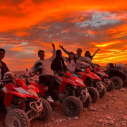 From Marrakech Dinner Show in Agafay Desert Sunset Quad