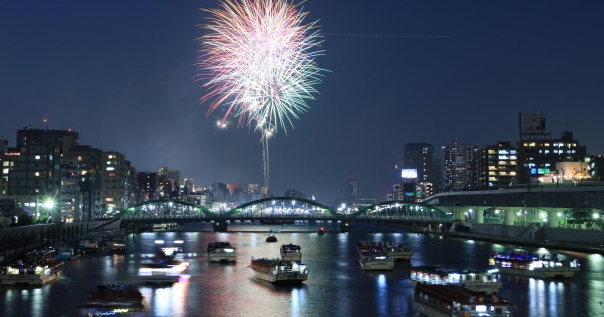 Sumida Rivier 27 juli Tokyo Sumida Rivier Vuurwerk Dinner Cruise | GetYourGuide