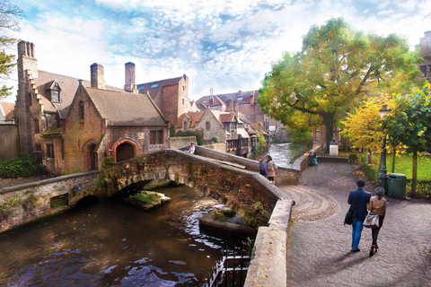 Brussels: Tour Bruges &amp; Ghent with Cruise + Chocolate visitTour in Spanish