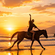 Bali Sunrise With Beach Horse Riding Experience