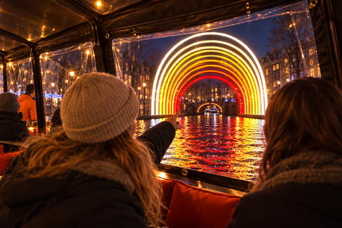 Amsterdam: German-Language Amsterdam Light Festival Cruise Amsterdam Light Festival German Canal Cruise NO DRINKS