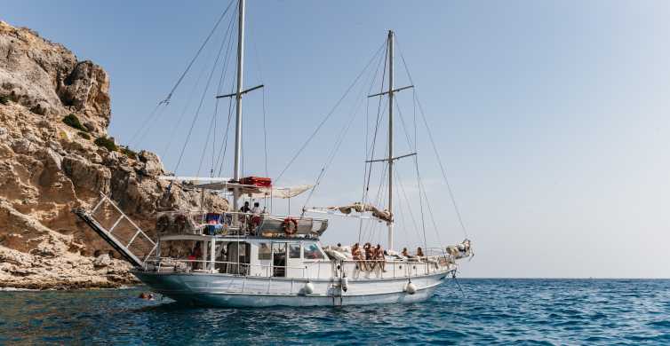 Rhodes Romantic Gulet Cruise w  Swimming Buffet & Drinks GetYourGuide