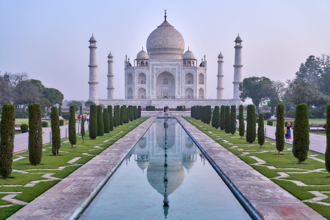 From Delhi: Agra Day Trip with Taj Mahal and Agra FortAC Car and Tour Guide Service Only