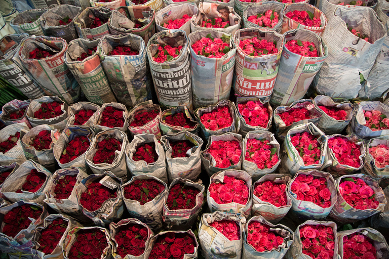 Bangkok: Flower Market and Food Night Tour by Tuk Tuk Group Tour