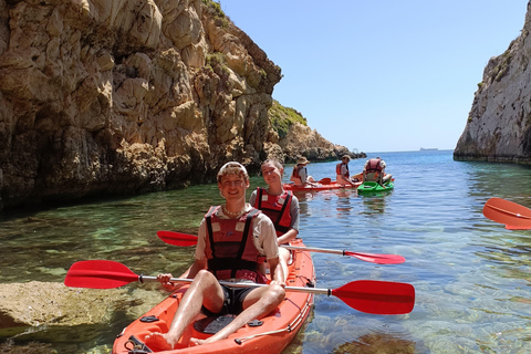 Gozo: 1 Hour Kayak plus +Cave Tour + Drop off Blue Lagoon Gozo: 1 Hour Kayak + Cave Tour + Blue Lagoon Drop off