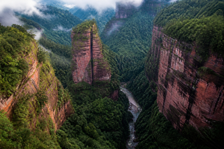 Guizhou: Chishui Danxia Scenic Area Tickets Chishui Waterfall: Shuttle + Elevator + Dome Cinema