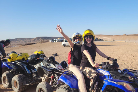 From Marrakesh: Dinner &amp; Quade Bike, Sunset in Desert Agafay